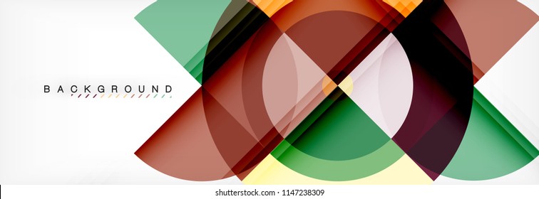 Vector circular geometric abstract background. Trendy illustration