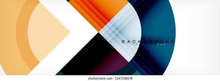 Vector circular geometric abstract background. Trendy illustration