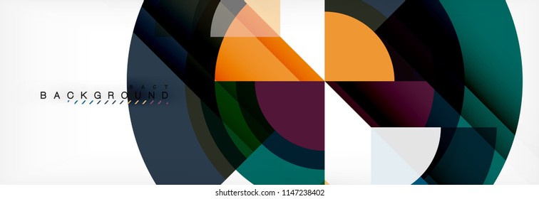 Vector circular geometric abstract background. Trendy illustration