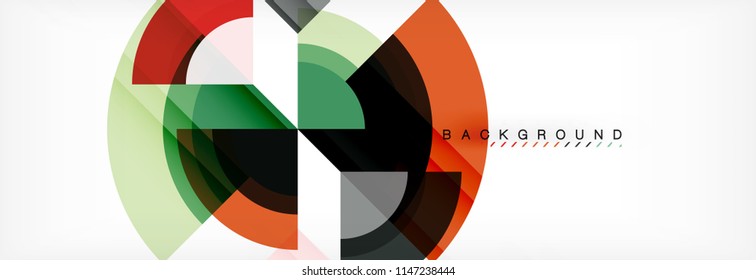 Vector circular geometric abstract background. Trendy illustration