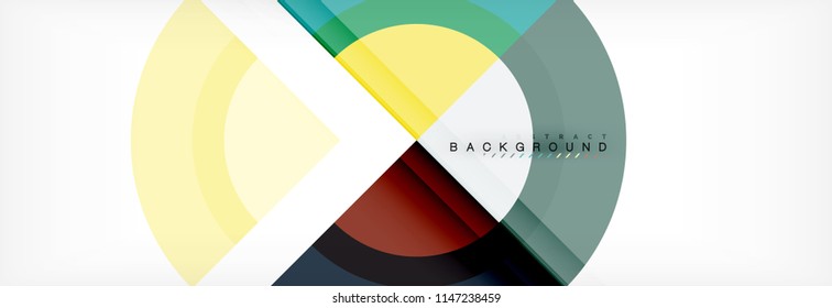 Vector circular geometric abstract background. Trendy illustration