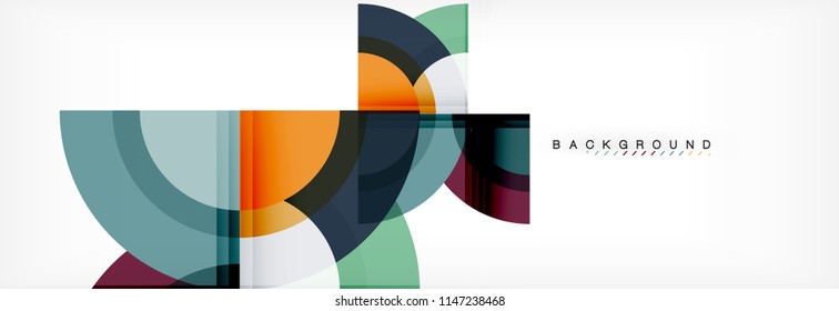 Vector circular geometric abstract background. Trendy illustration
