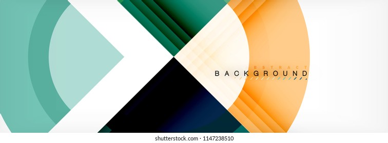 Vector circular geometric abstract background. Trendy illustration