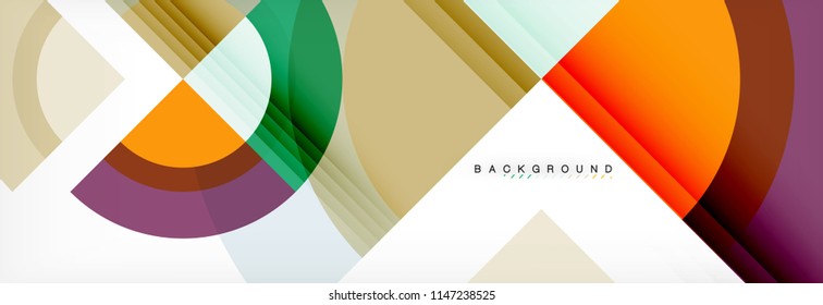 Vector circular geometric abstract background. Trendy illustration