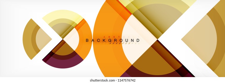 Vector circular geometric abstract background. Trendy illustration