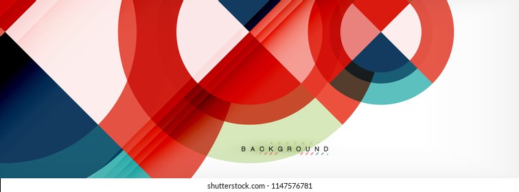 Vektorkreisförmiger, geometrischer abstrakter Hintergrund. Trendgrafik