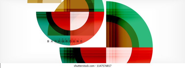 Vector circular geometric abstract background. Trendy illustration