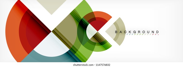 Vector circular geometric abstract background. Trendy illustration