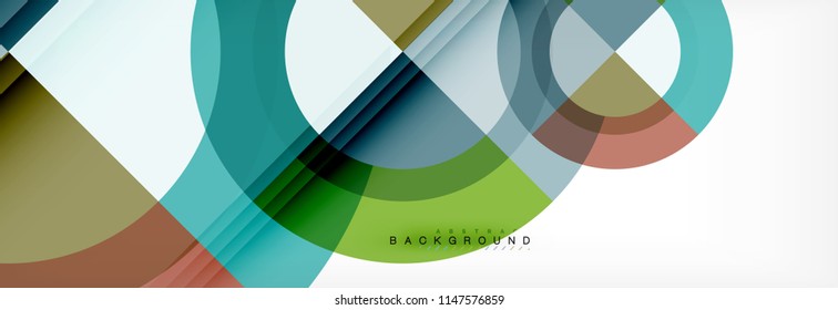 Vector circular geometric abstract background. Trendy illustration