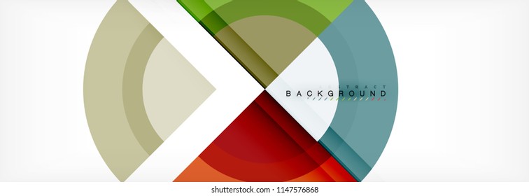 Vector circular geometric abstract background. Trendy illustration