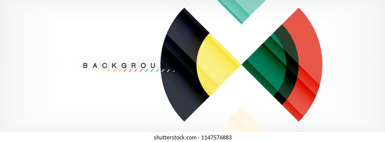 Fondo abstracto geométrico vectorial circular. Ilustración de moda