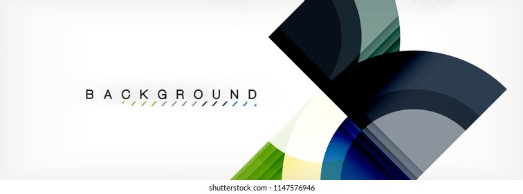 Vector circular geometric abstract background. Trendy illustration