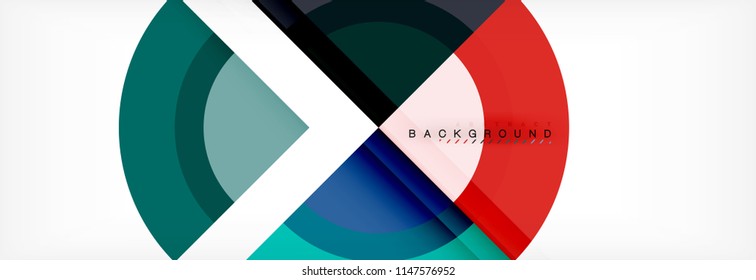 Vector circular geometric abstract background. Trendy illustration