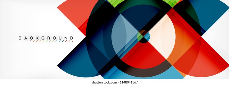 Vector circular geometric abstract background. Trendy illustration