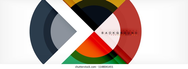 Vector circular geometric abstract background. Trendy illustration