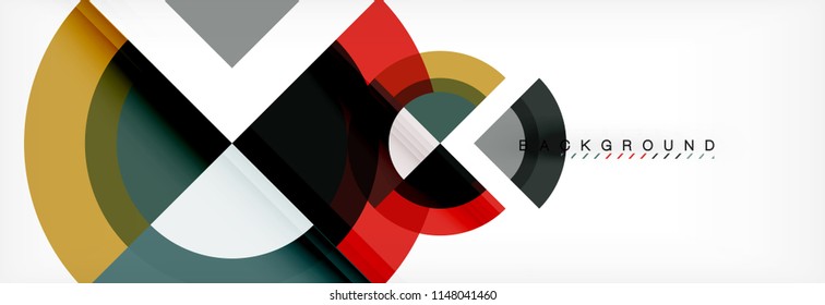 Vector circular geometric abstract background. Trendy illustration