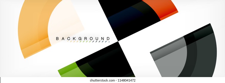 Vector circular geometric abstract background. Trendy illustration