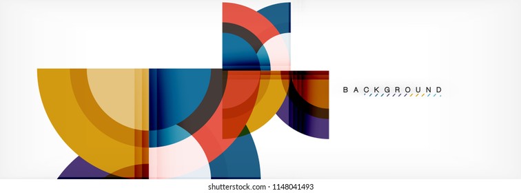 Vector circular geometric abstract background. Trendy illustration