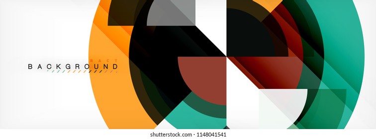 Vector circular geometric abstract background. Trendy illustration