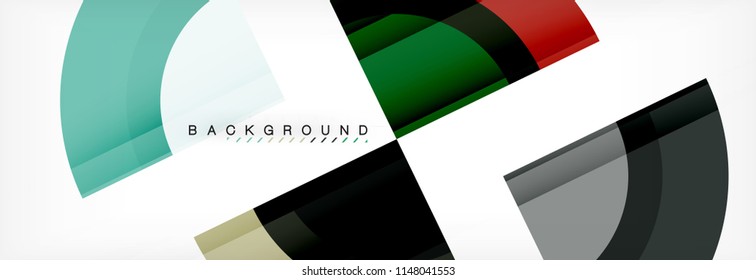 Vector circular geometric abstract background. Trendy illustration