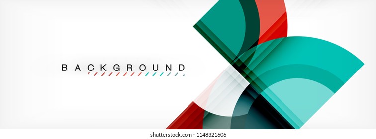 Vector circular geometric abstract background. Trendy illustration