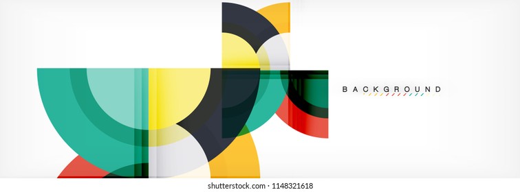 Vector circular geometric abstract background. Trendy illustration