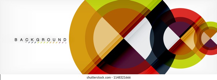 Vector circular geometric abstract background. Trendy illustration