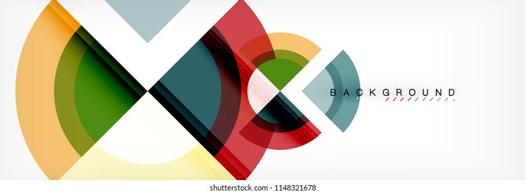 Vector circular geometric abstract background. Trendy illustration