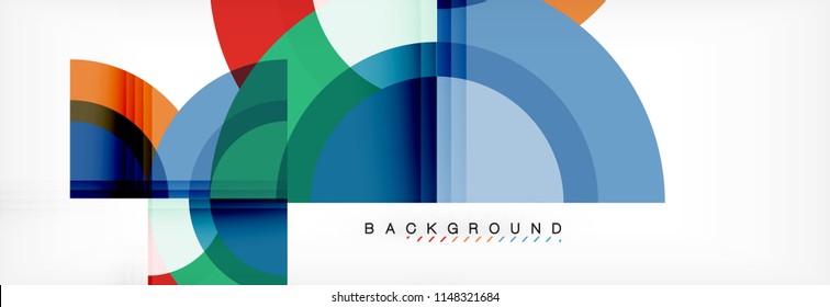 Vector circular geometric abstract background. Trendy illustration