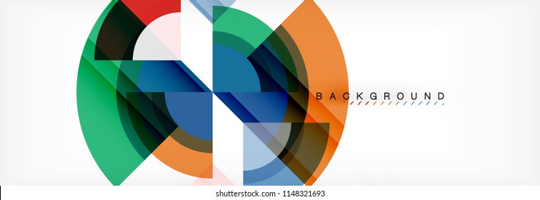 Fondo abstracto geométrico vectorial circular. Ilustración de moda