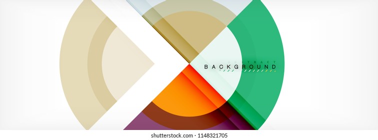 Vector circular geometric abstract background. Trendy illustration