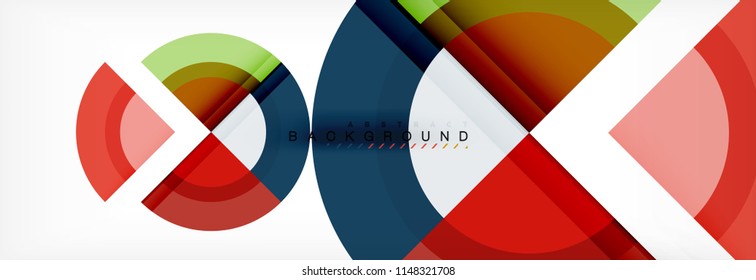 Vector circular geometric abstract background. Trendy illustration