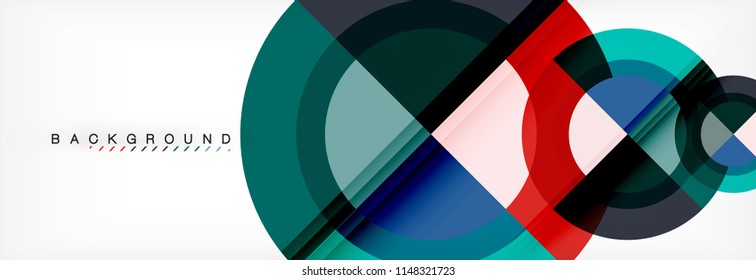 Vector circular geometric abstract background. Trendy illustration