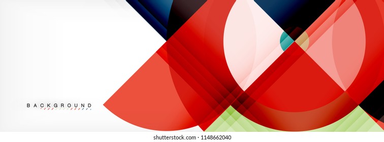 Vector circular geometric abstract background. Trendy illustration