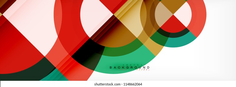 Vector circular geometric abstract background. Trendy illustration