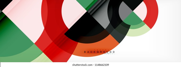 Vector circular geometric abstract background. Trendy illustration