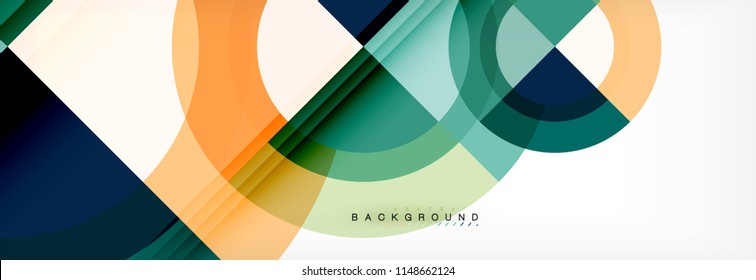 Vector circular geometric abstract background. Trendy illustration