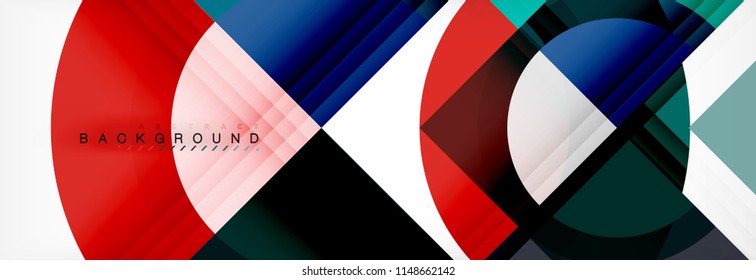 Vector circular geometric abstract background. Trendy illustration