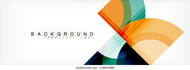 Vector circular geometric abstract background. Trendy illustration
