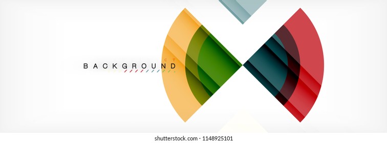 Vector circular geometric abstract background. Trendy illustration