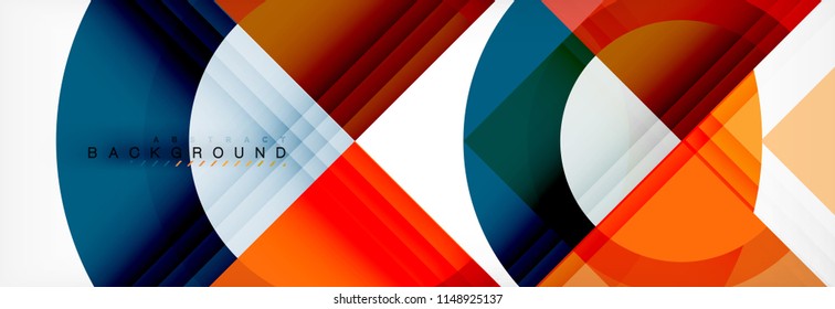 Vector circular geometric abstract background. Trendy illustration