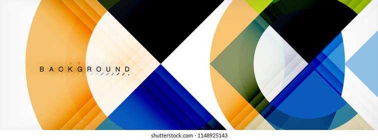 Vector circular geometric abstract background. Trendy illustration