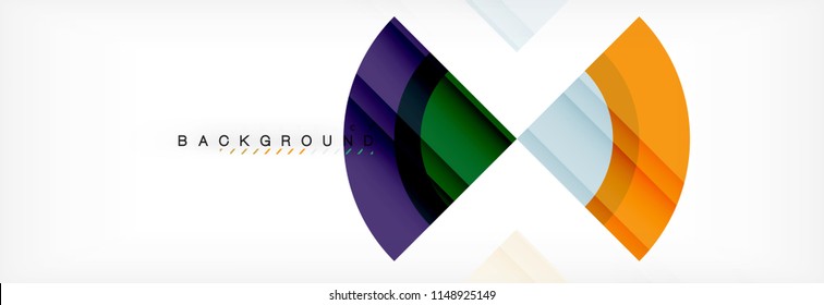 Vector circular geometric abstract background. Trendy illustration