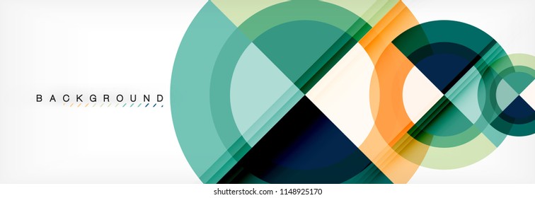 Vector circular geometric abstract background. Trendy illustration