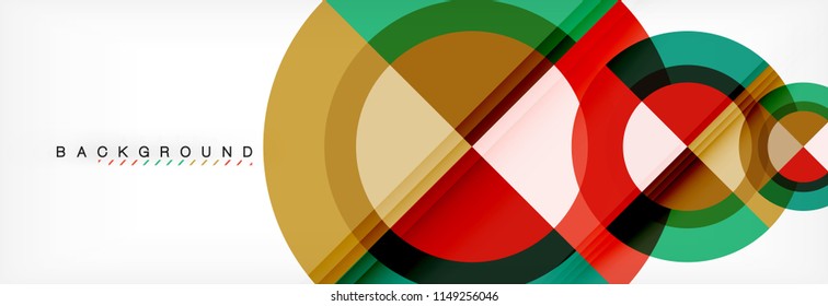 Vector circular geometric abstract background. Trendy illustration