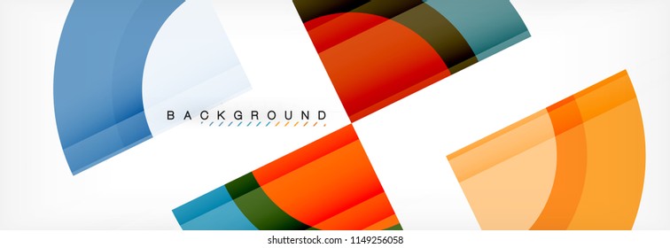 Vector circular geometric abstract background. Trendy illustration