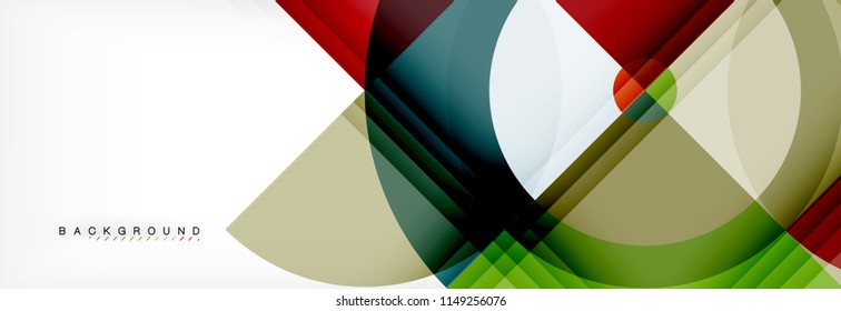 Vector circular geometric abstract background. Trendy illustration