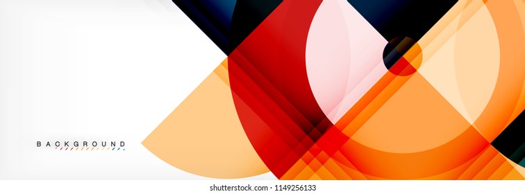 Vector circular geometric abstract background. Trendy illustration