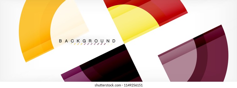 Vector circular geometric abstract background. Trendy illustration