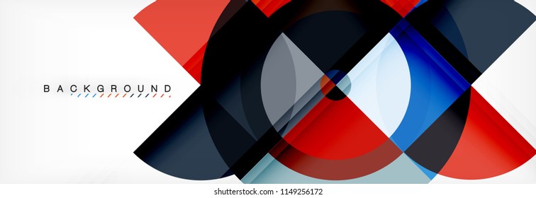 Vector circular geometric abstract background. Trendy illustration